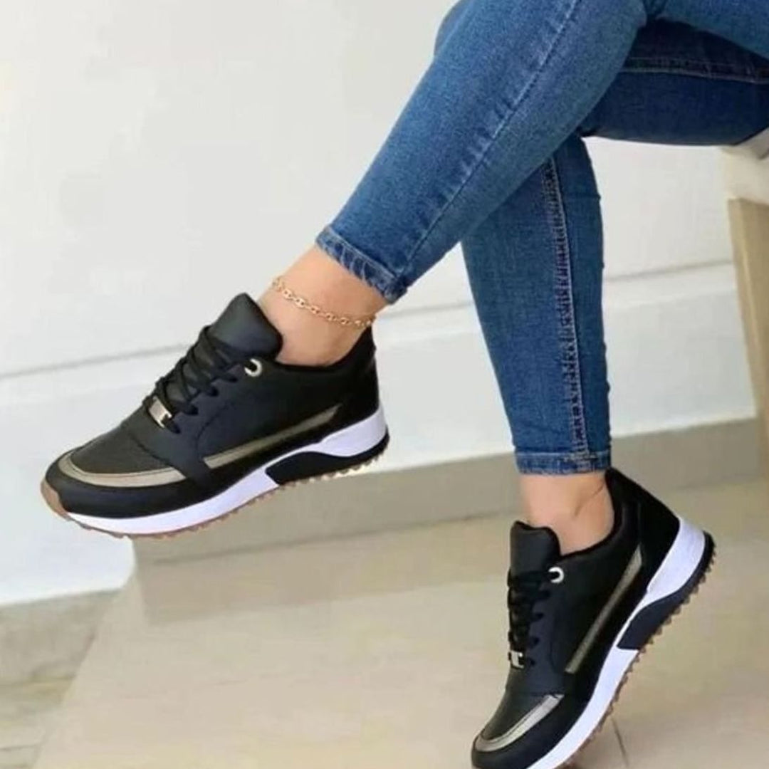 Women's Orthopedic Cushioned Lace-Up Comfort Trainers