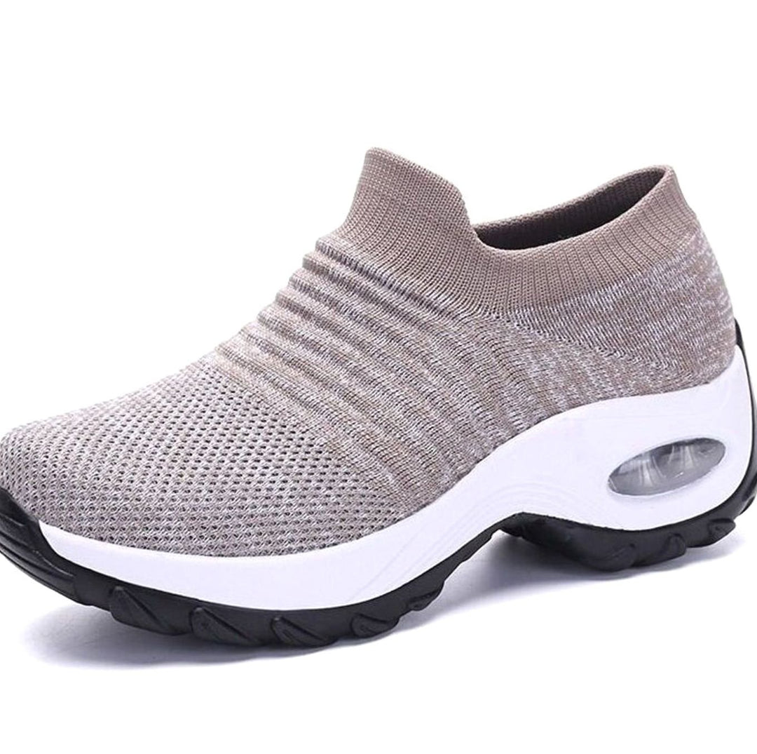 Women's Orthopedic Memory-Foam Slip-On Knit Trainers