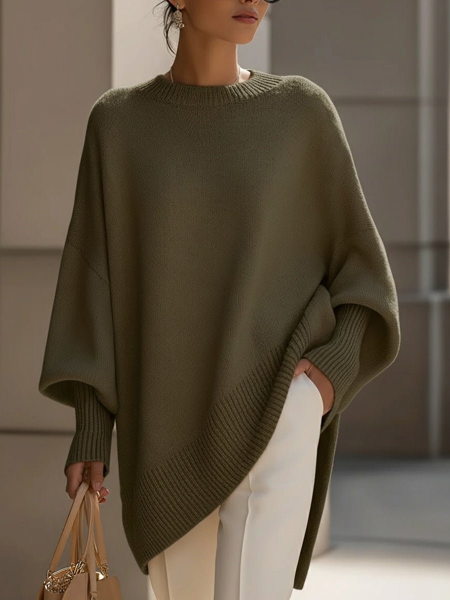 Women's Oversized Batwing-Sleeve Knit Jumper