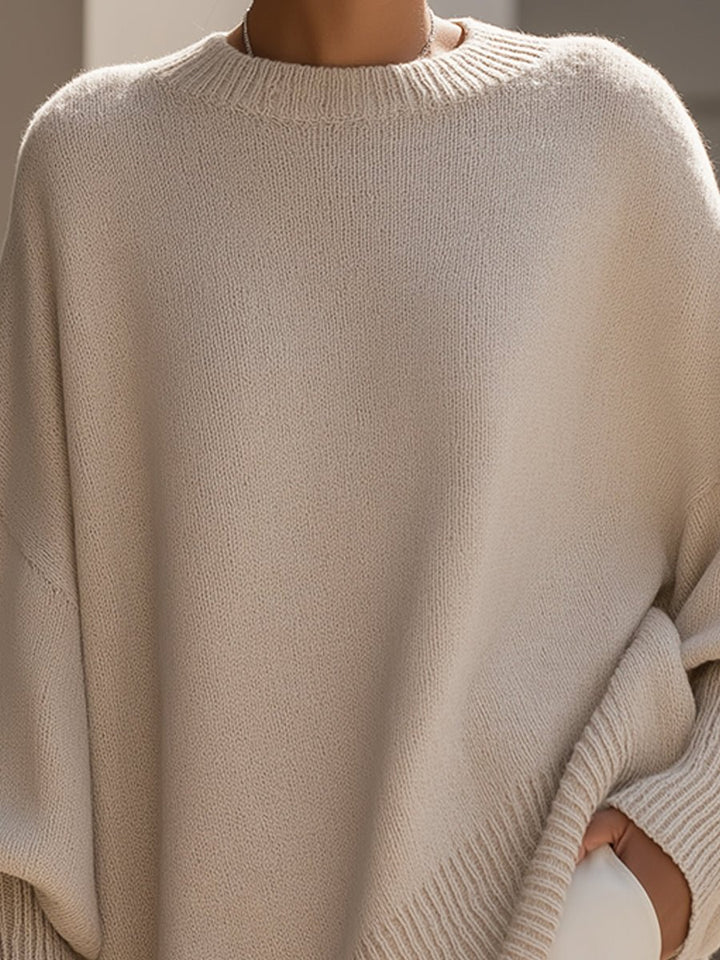 Women's Oversized Batwing-Sleeve Knit Jumper
