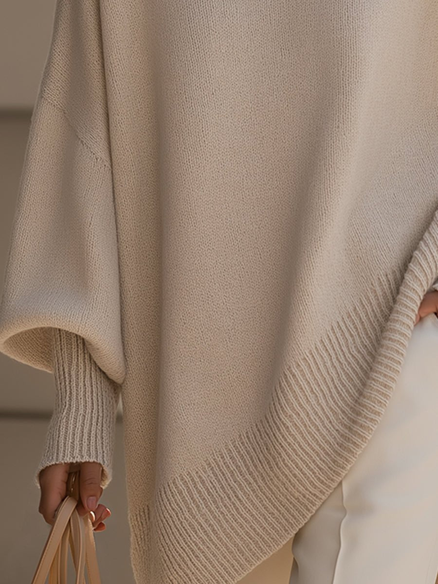 Women's Oversized Batwing-Sleeve Knit Jumper