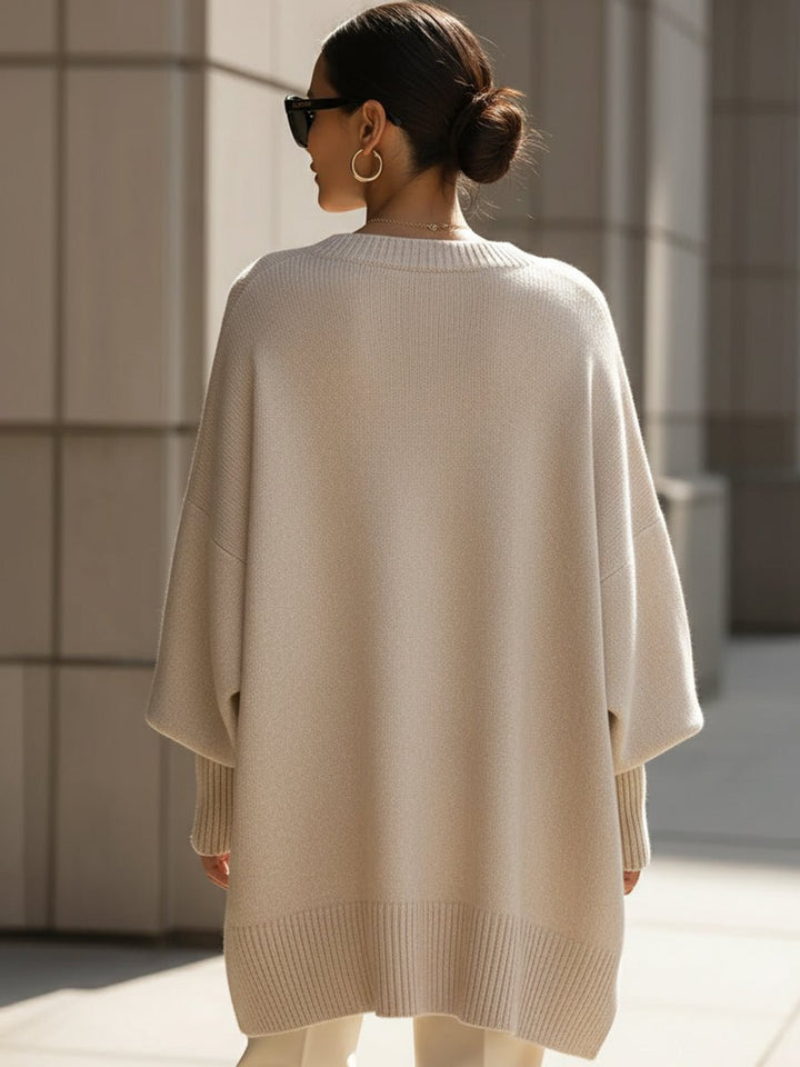 Women's Oversized Batwing-Sleeve Knit Jumper