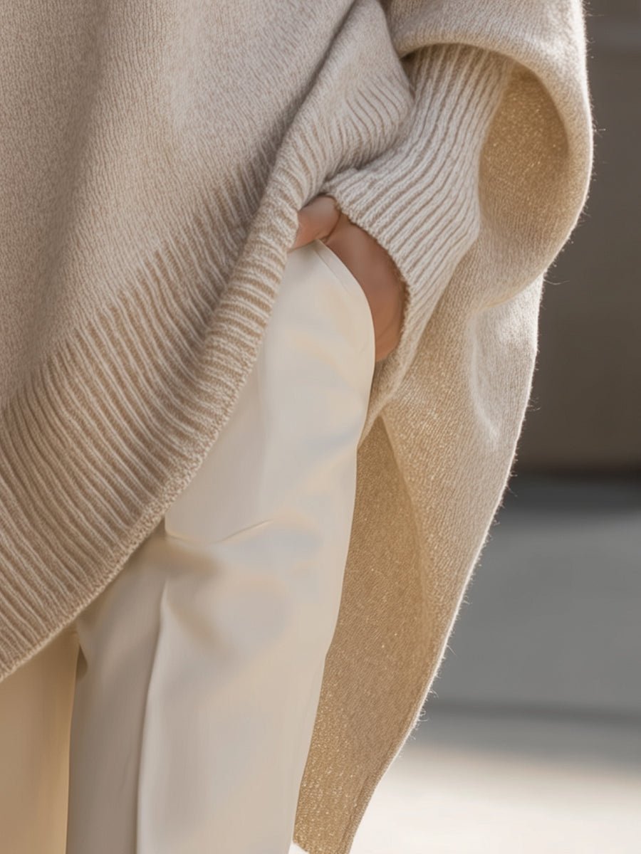 Women's Oversized Batwing-Sleeve Knit Jumper