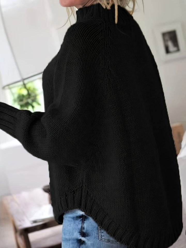 Women's Oversized Chunky Knit Turtleneck Jumper