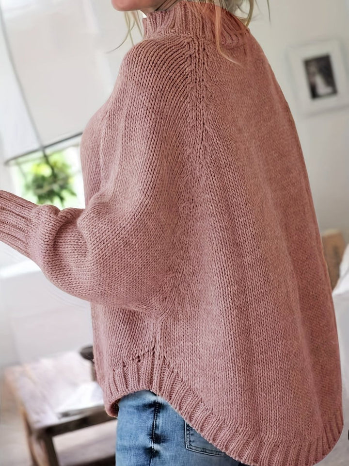 Women's Oversized Chunky Knit Turtleneck Jumper