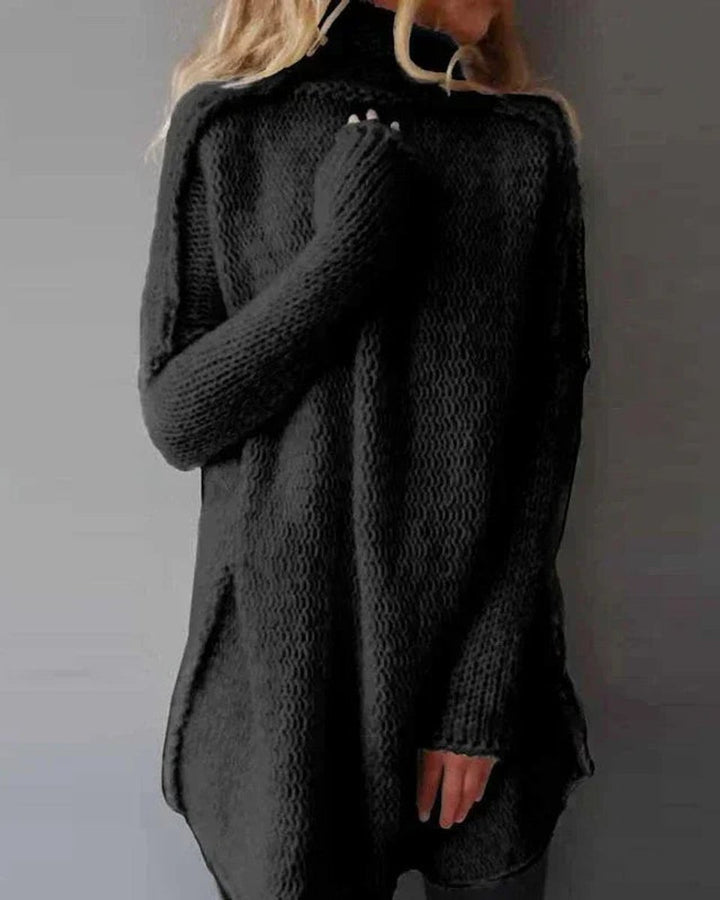 Women's Oversized Chunky Knit Turtleneck Jumper
