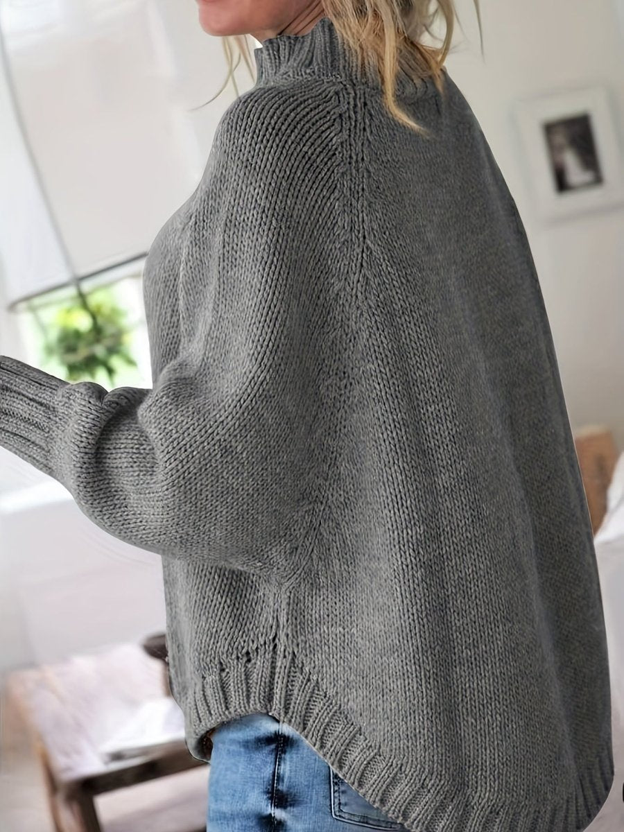 Women's Oversized Chunky Knit Turtleneck Jumper