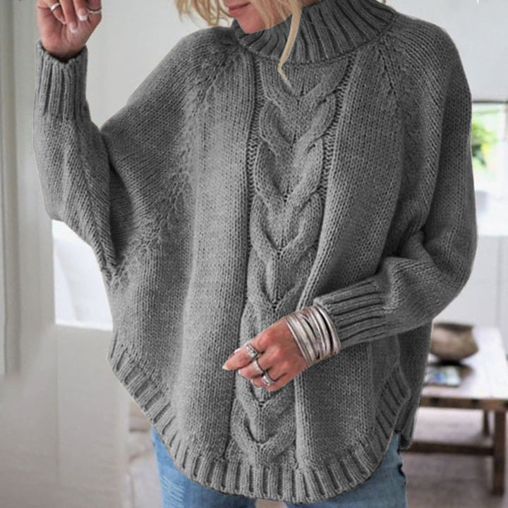 Women's Oversized Chunky Knit Turtleneck Jumper