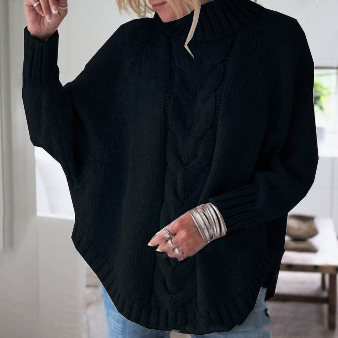 Women's Oversized Chunky Knit Turtleneck Jumper