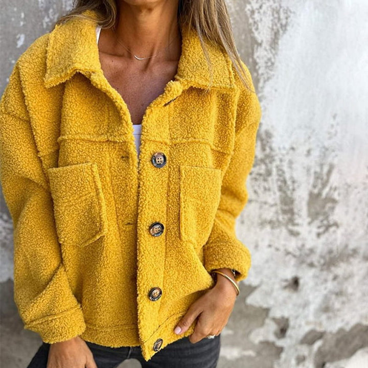 Women's Oversized Fleece Teddy Button-Up Shacket