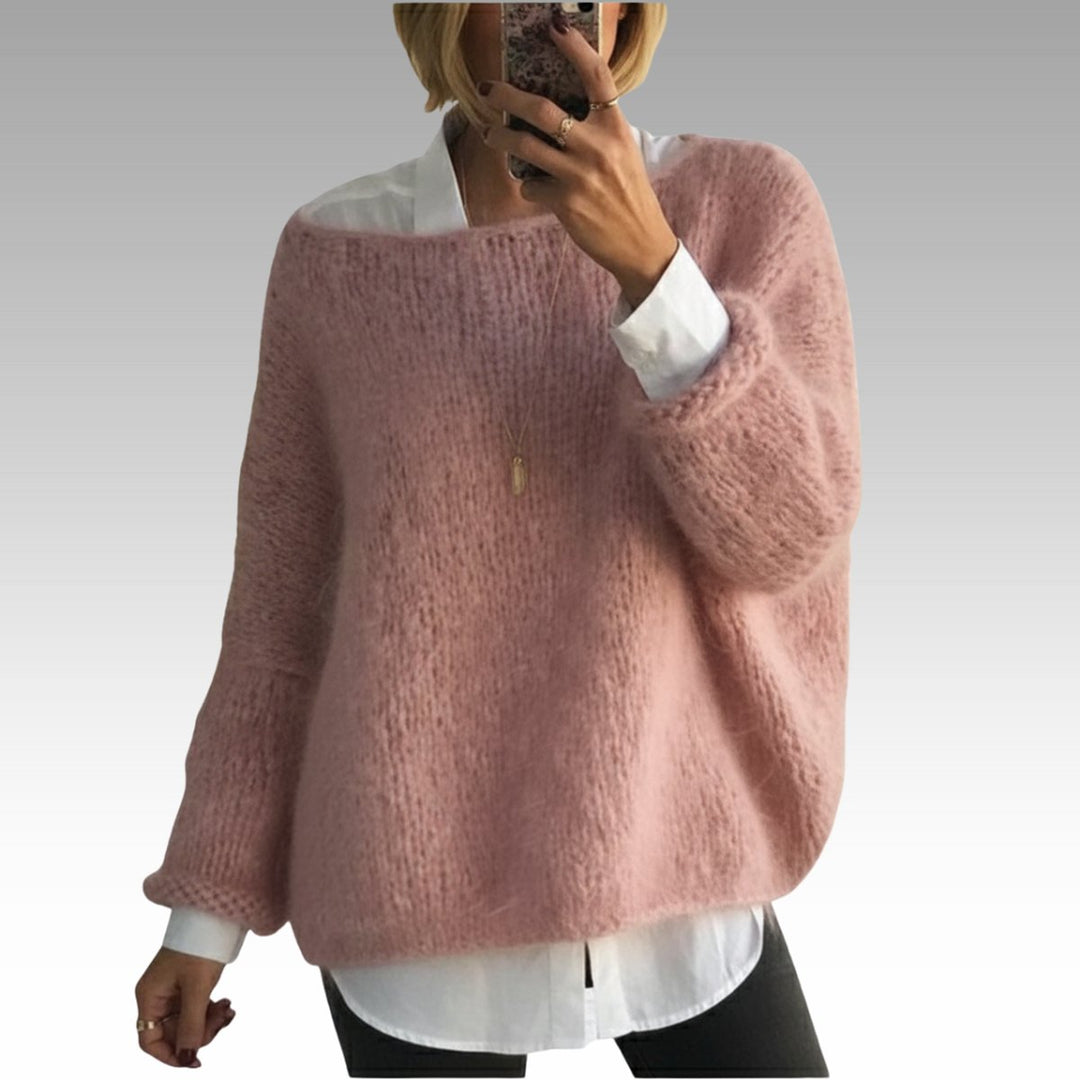 Women's Oversized Fluffy Knitted Sweater Layered Jumper