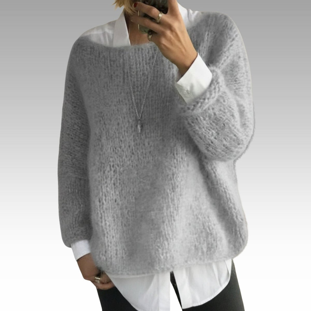 Women's Oversized Fluffy Knitted Sweater Layered Jumper
