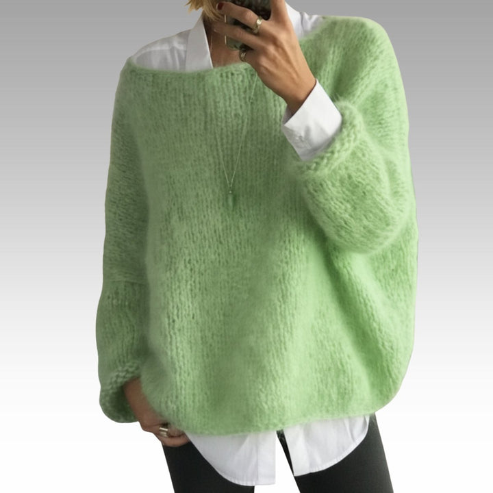 Women's Oversized Fluffy Knitted Sweater Layered Jumper
