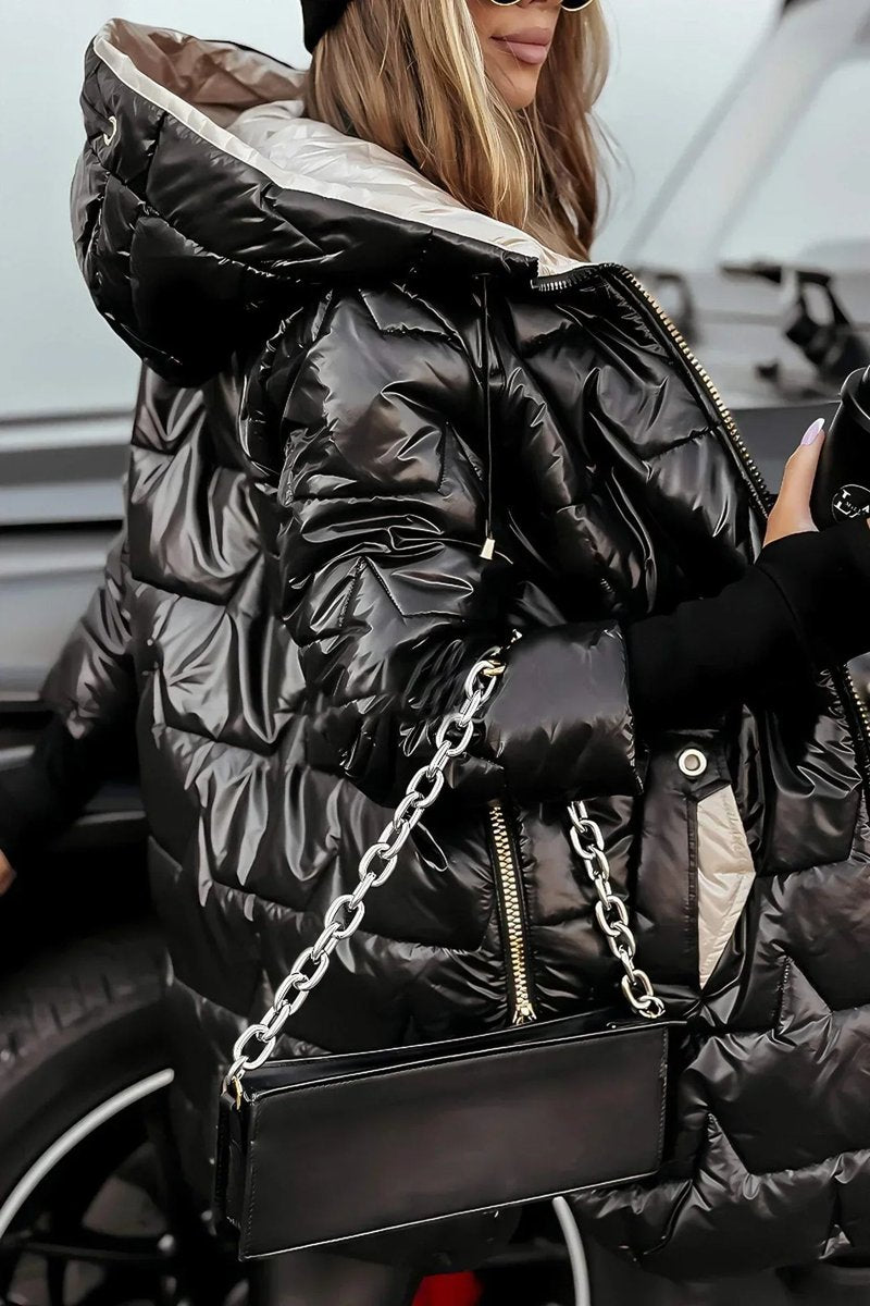 Women's Oversized Hooded Quilted Padded Coat