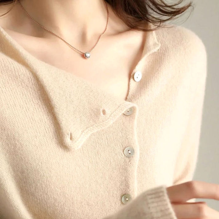 Women's Oversized Knit Cardigan Button-Front Long Sleeve