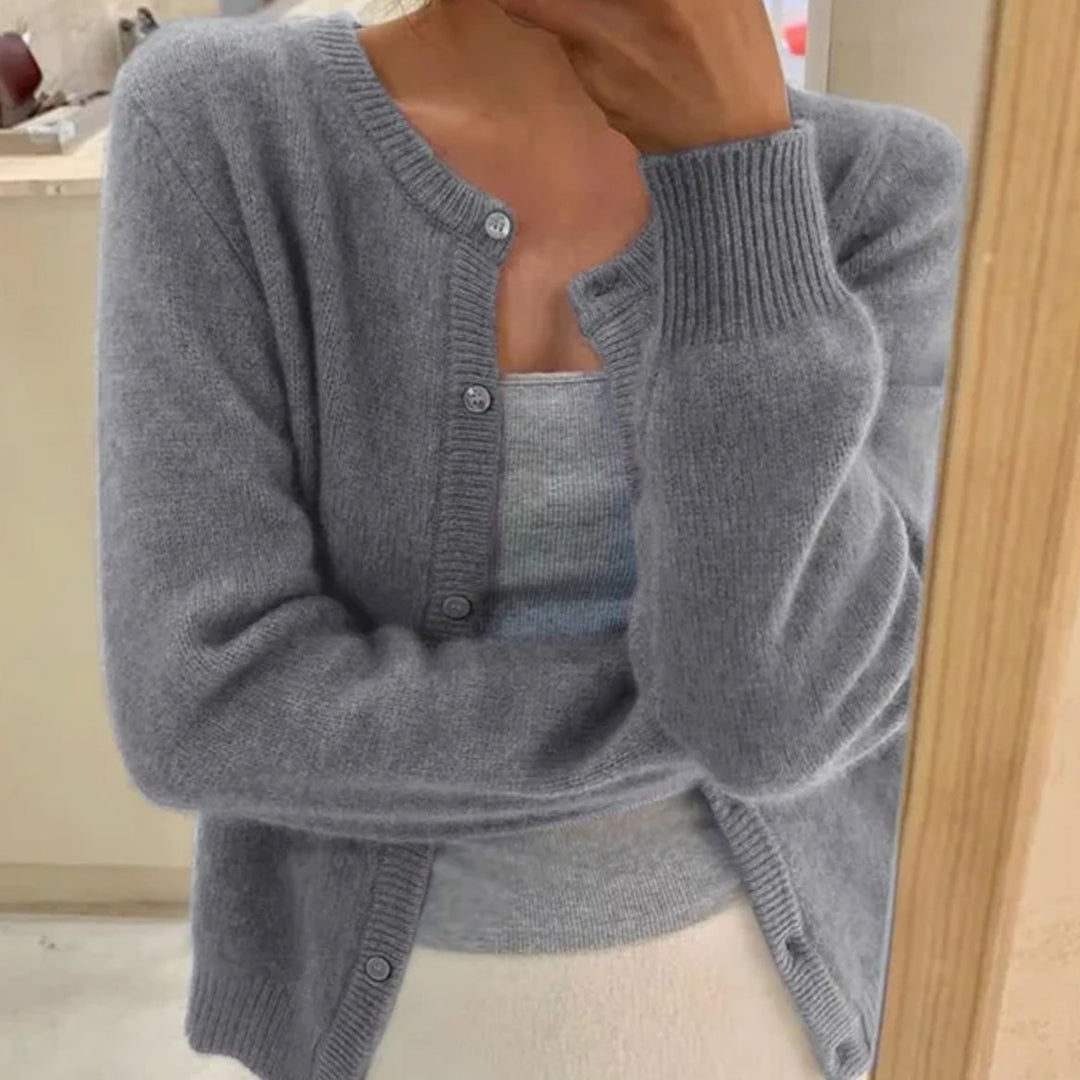 Women's Oversized Knit Cardigan Button-Front Soft Jumper