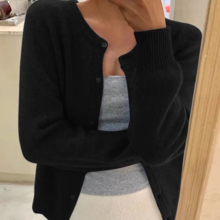 Women's Oversized Knit Cardigan Button-Front Soft Jumper