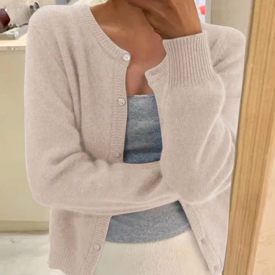 Women's Oversized Knit Cardigan Button-Front Soft Jumper