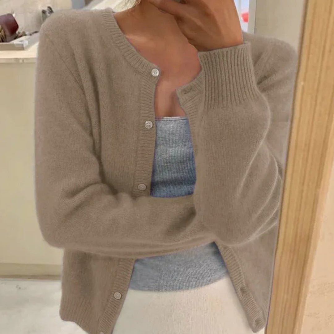 Women's Oversized Knit Cardigan Button-Front Soft Jumper