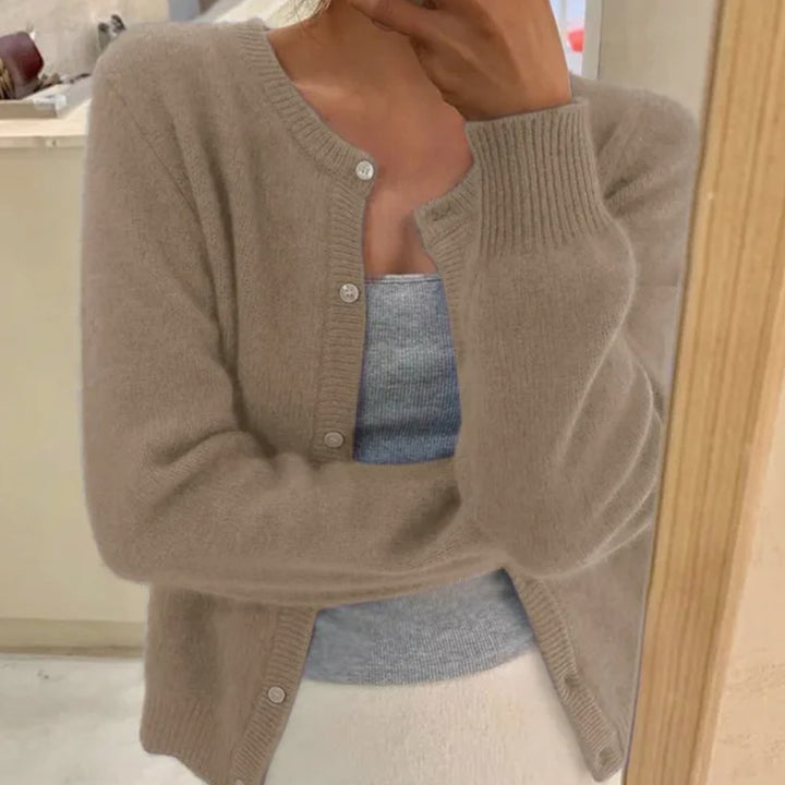 Women's Oversized Knit Cardigan Button-Front Soft Jumper