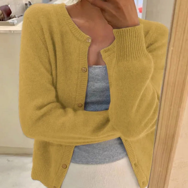 Women's Oversized Knit Cardigan Button-Front Soft Jumper