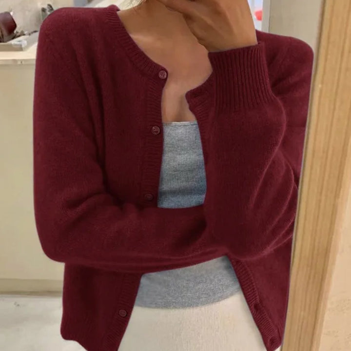 Women's Oversized Knit Cardigan Button-Front Soft Jumper