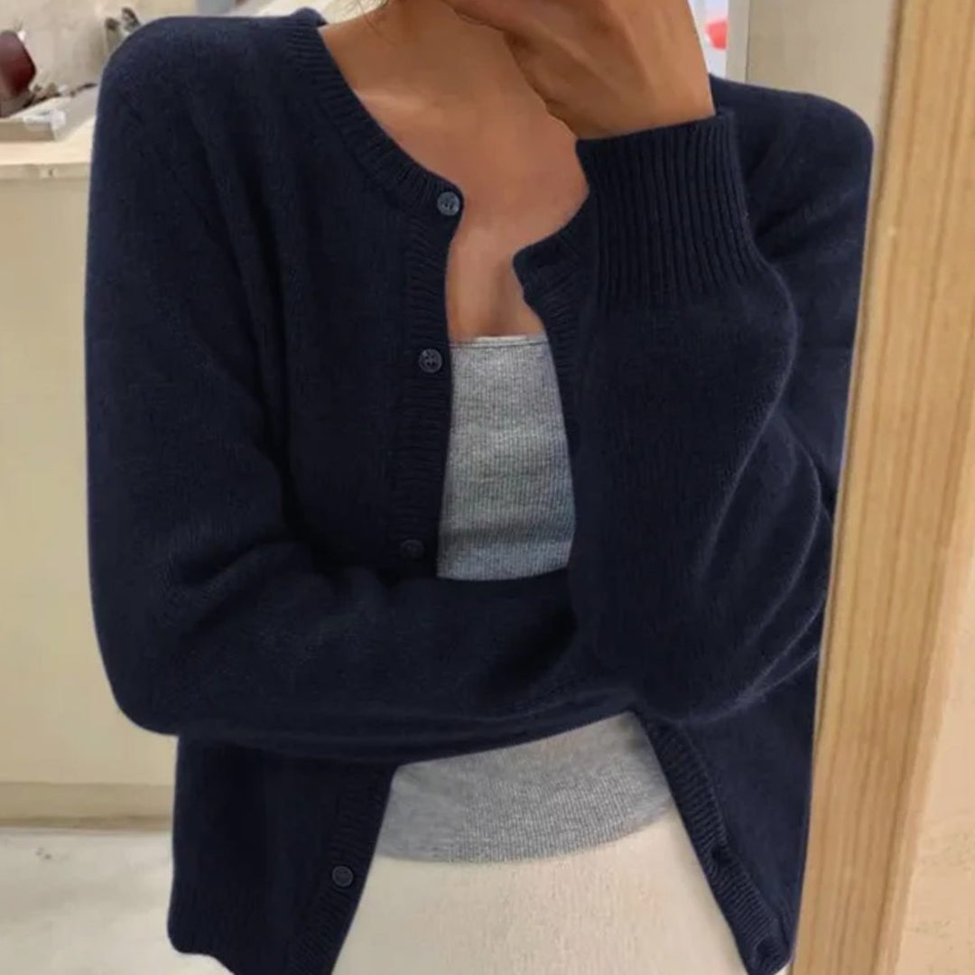 Women's Oversized Knit Cardigan Button-Front Soft Jumper