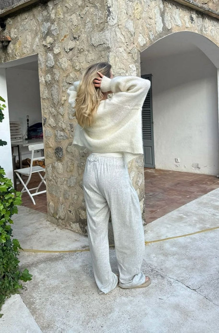 Women's Oversized Knit Cardigan Button-Up Fluffy Jumper