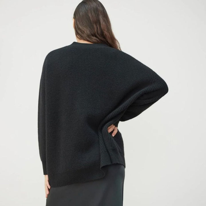 Women's Oversized Knit Cardigan Button-Up Relaxed Fit Jumper