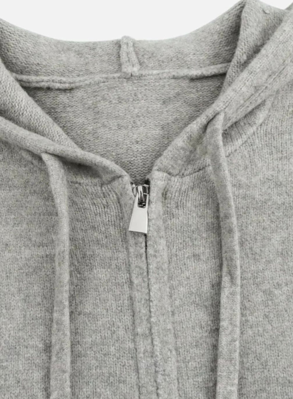 Women's Oversized Knit Cardigan Hooded Zip-Up Jumper
