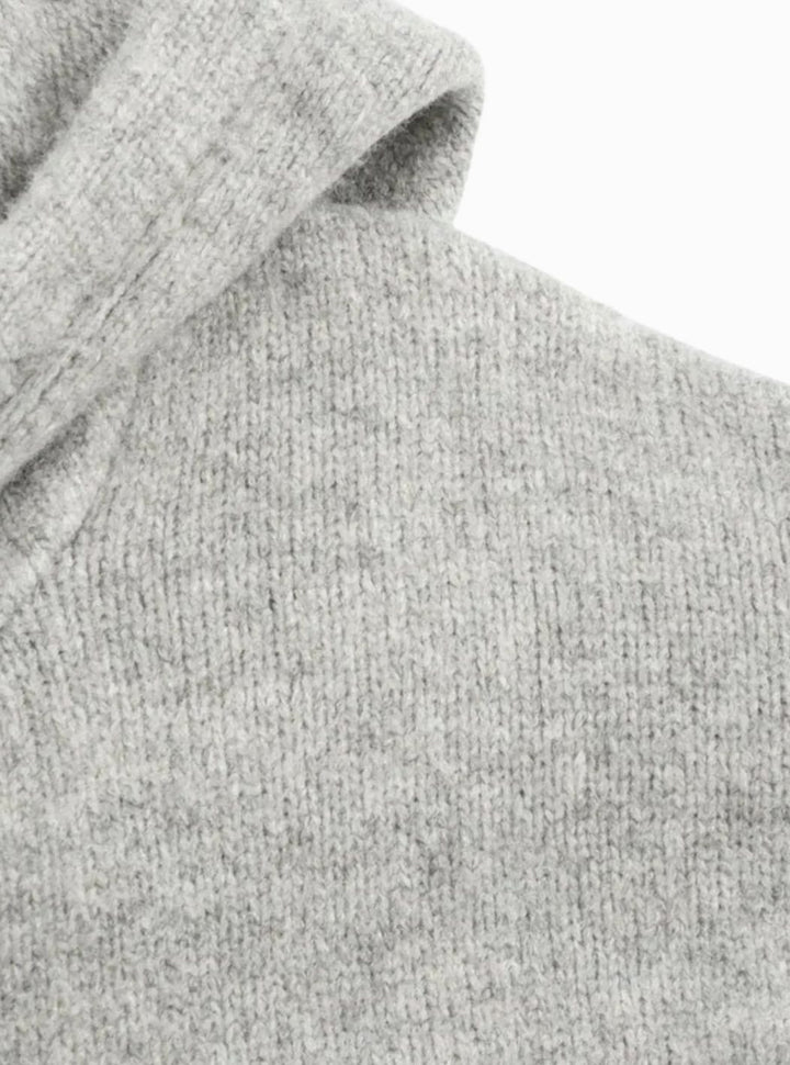 Women's Oversized Knit Cardigan Hooded Zip-Up Jumper