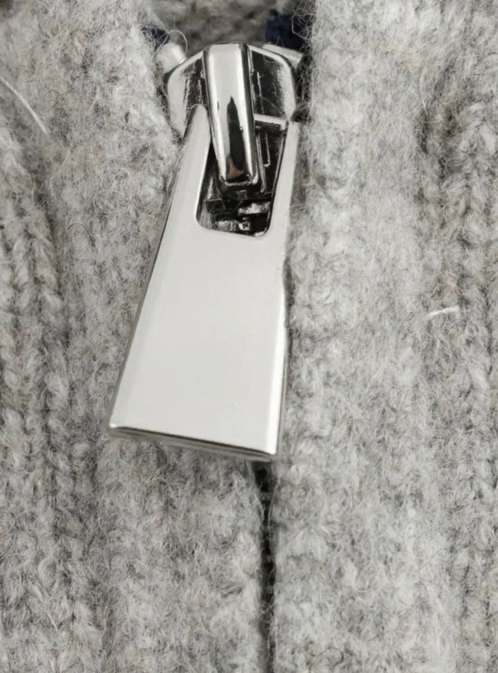 Women's Oversized Knit Cardigan Hooded Zip-Up Jumper