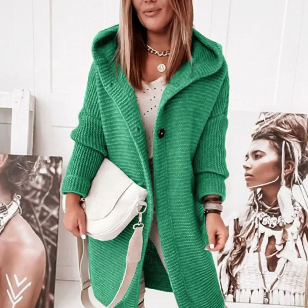 Women's Oversized Knit Cardigan Long Button-Up Cosy Sweater Coat