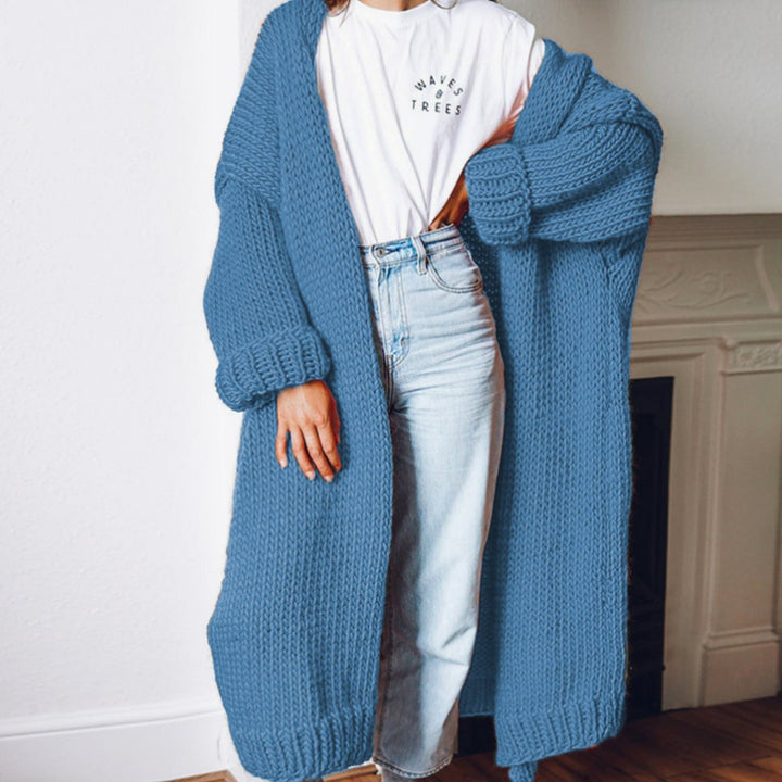 Women's Oversized Knit Cardigan Long Chunky Open Front Jumper