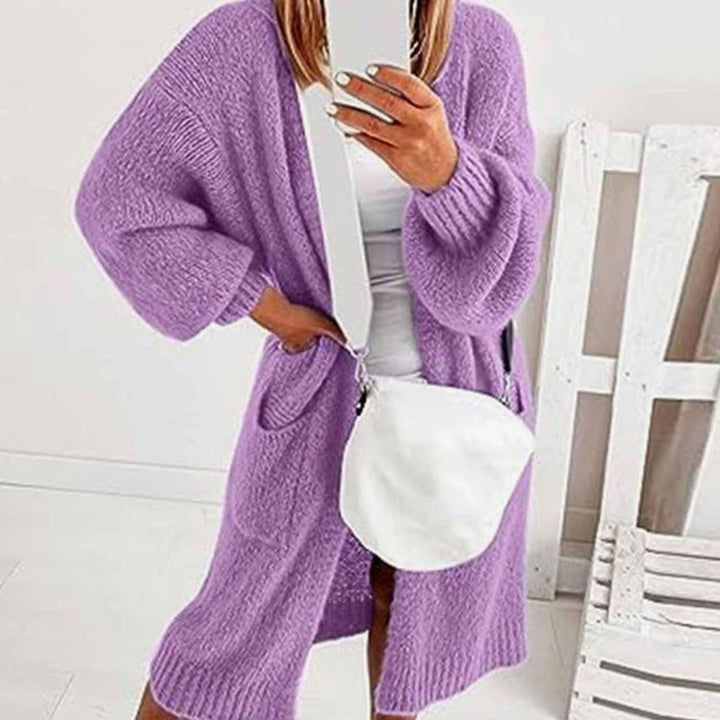 Women's Oversized Knit Cardigan Long Open-Front Longline