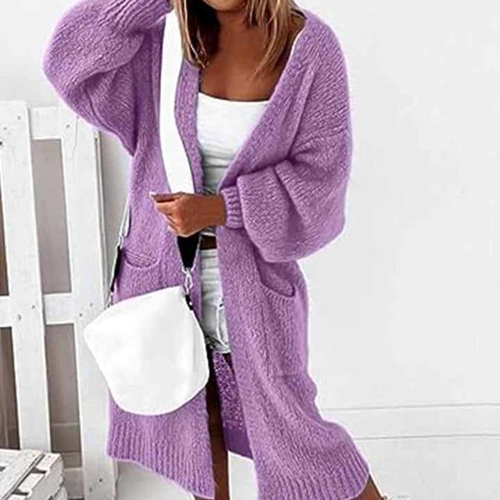 Women's Oversized Knit Cardigan Long Open-Front Longline