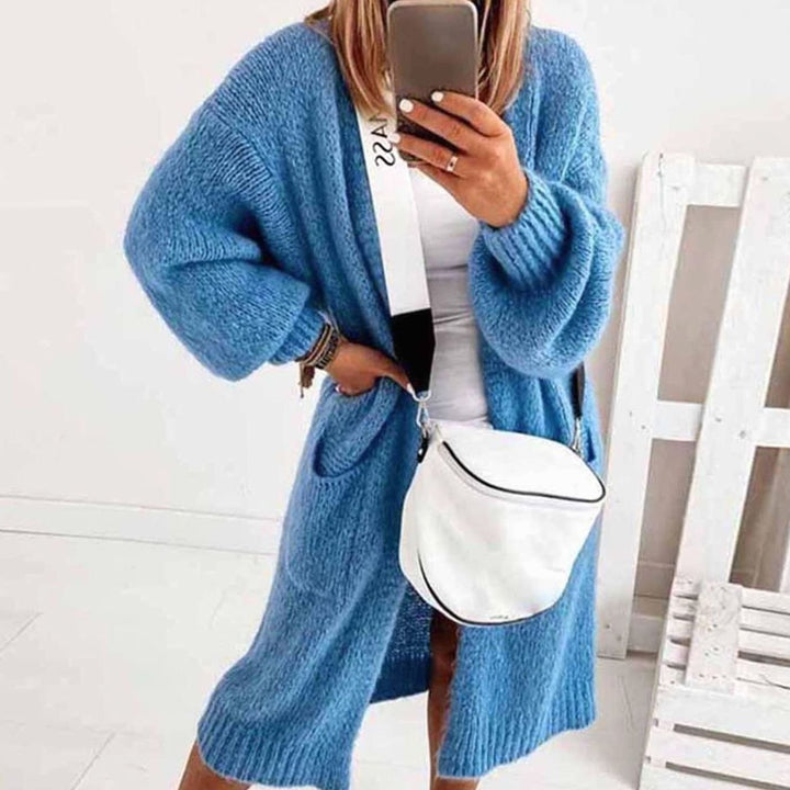 Women's Oversized Knit Cardigan Long Open-Front Longline