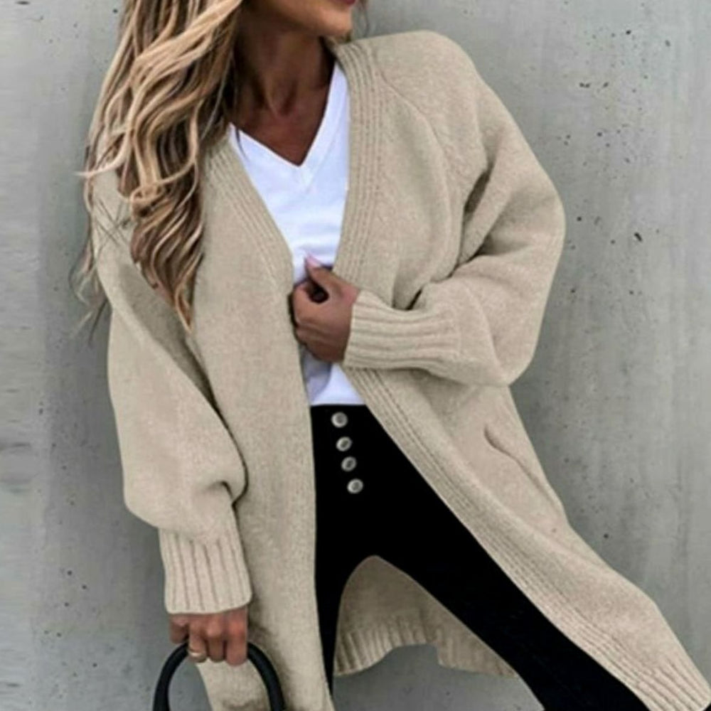 Women's Oversized Knit Cardigan Long Relaxed Open Front Jumper