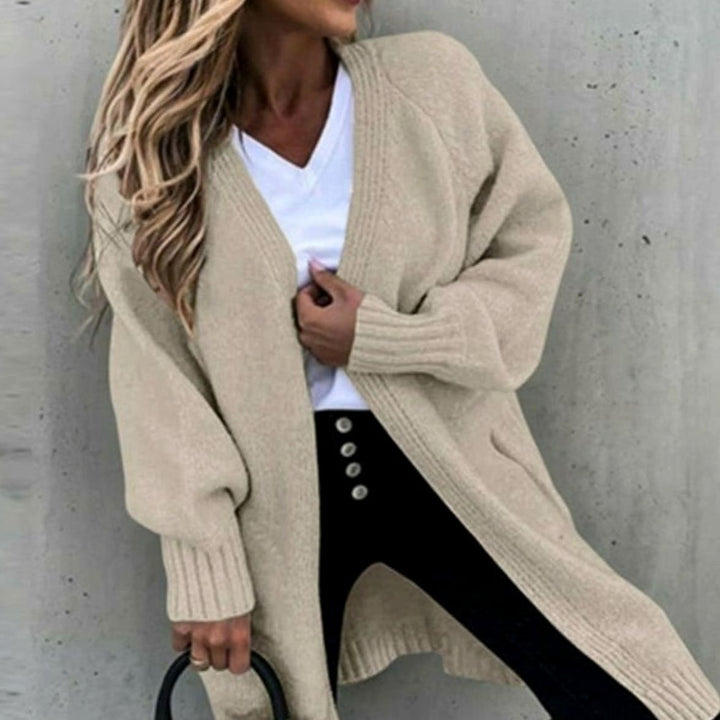 Women's Oversized Knit Cardigan Long Relaxed Open Front Jumper