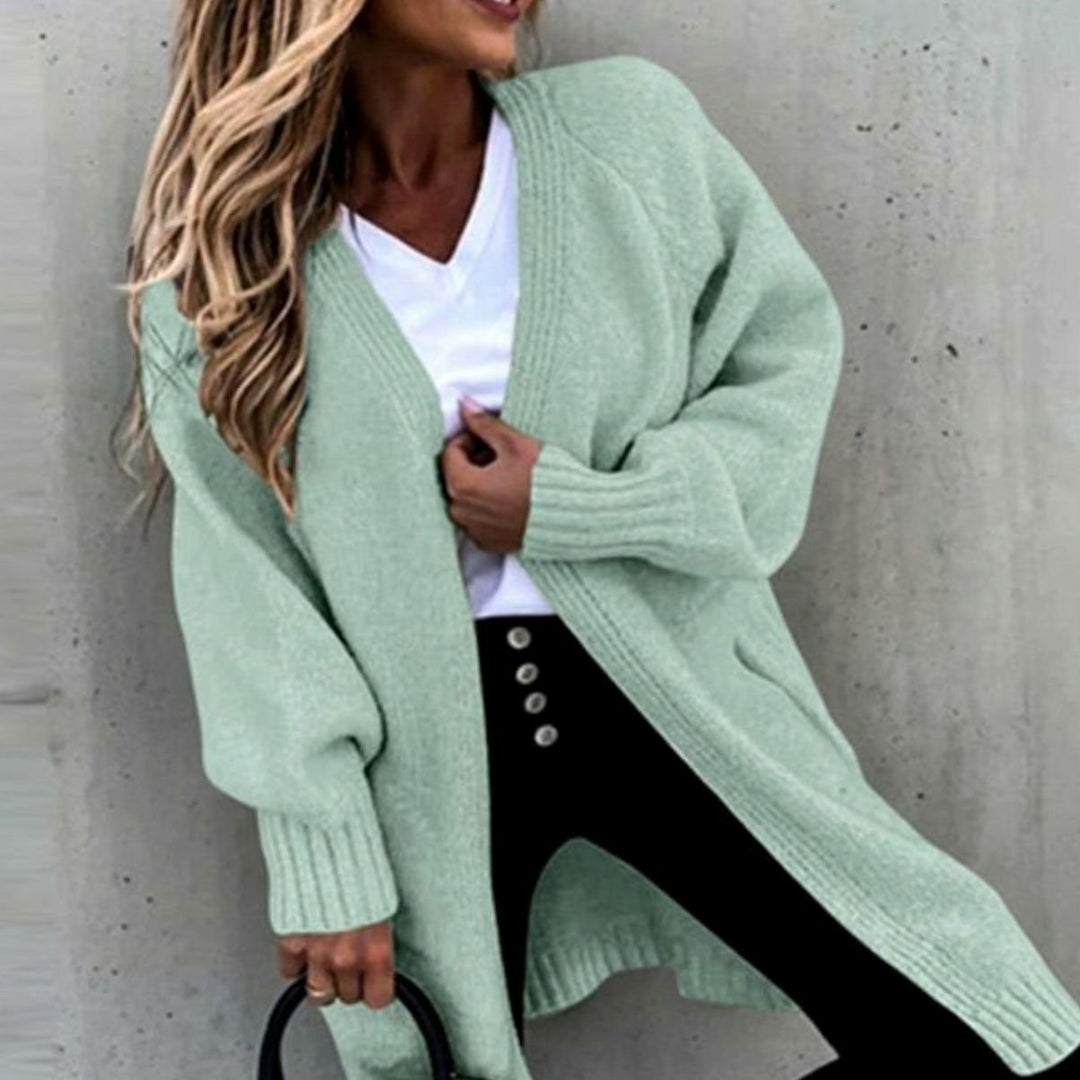 Women's Oversized Knit Cardigan Long Relaxed Open Front Jumper
