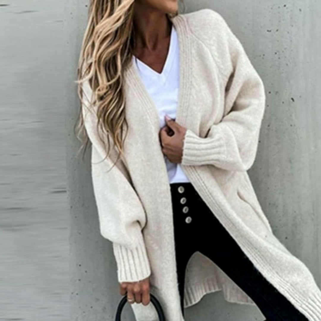 Women's Oversized Knit Cardigan Long Relaxed Open Front Jumper