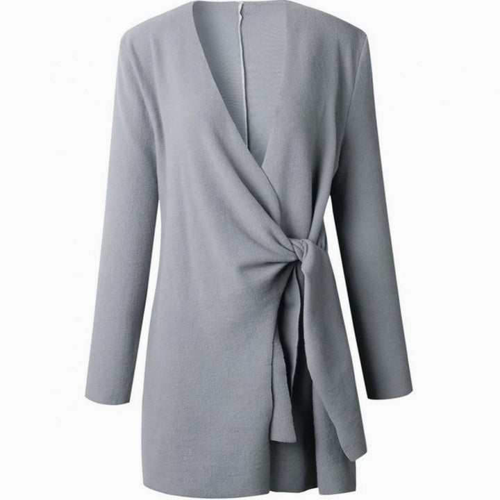 Women's Oversized Knit Cardigan Long-Sleeve Belted Wrap Top