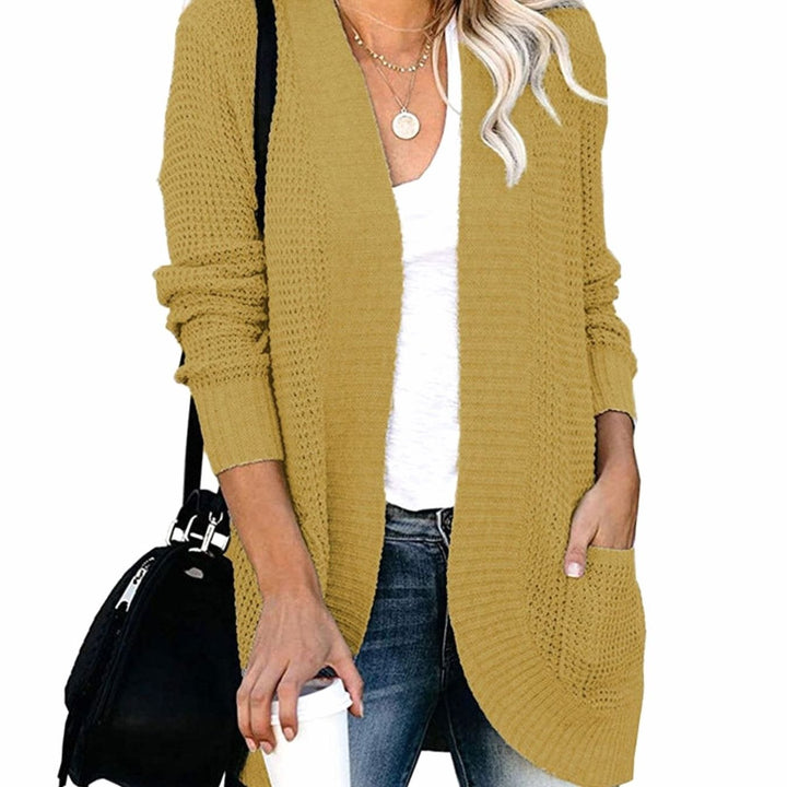 Women's Oversized Knit Cardigan Open Front Pockets