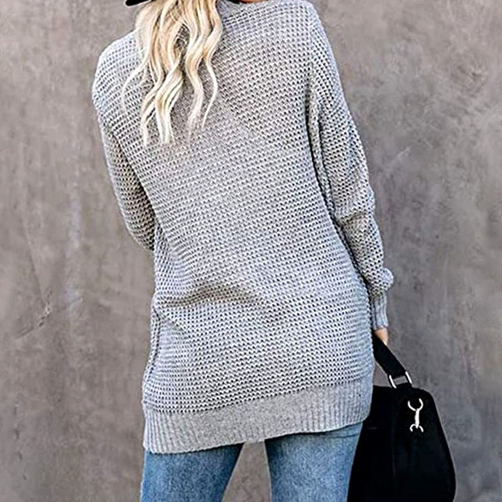 Women's Oversized Knit Cardigan Open Front Pockets