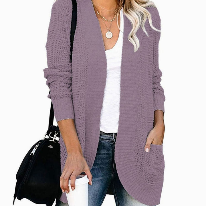 Women's Oversized Knit Cardigan Open Front Pockets