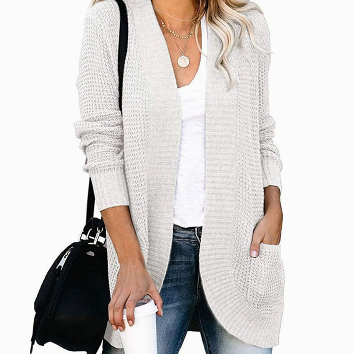 Women's Oversized Knit Cardigan Open Front Pockets