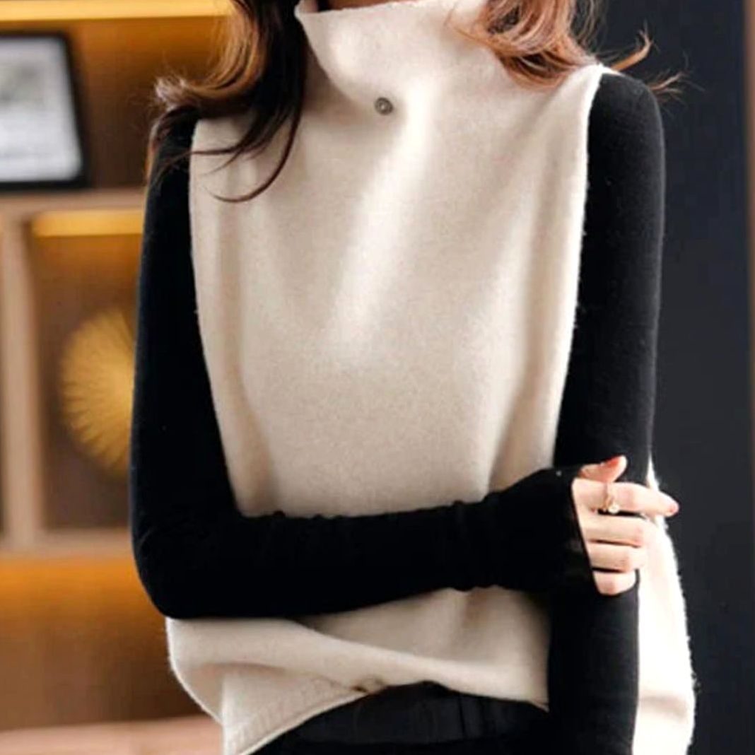 Women's Oversized Knit Cardigan Sleeveless Layering Vest Top