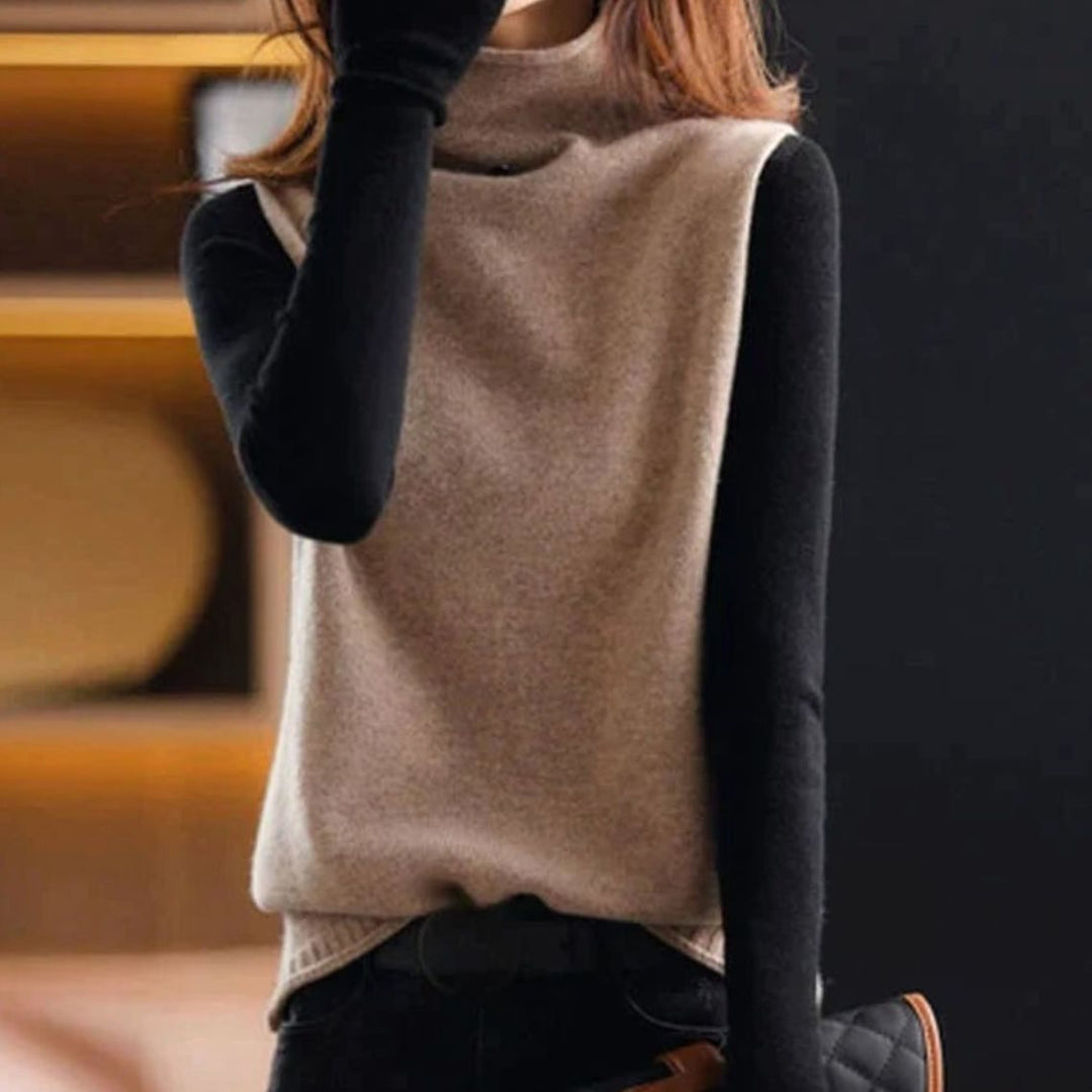 Women's Oversized Knit Cardigan Sleeveless Layering Vest Top