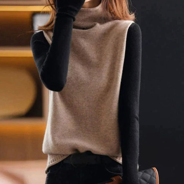 Women's Oversized Knit Cardigan Sleeveless Layering Vest Top