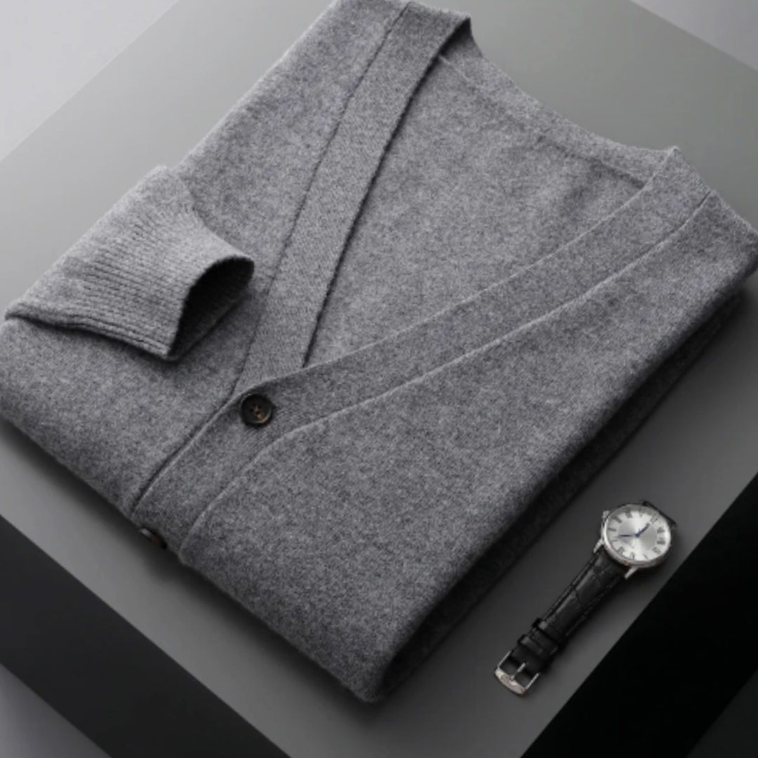 Women's Oversized Knit Cardigan Soft V-Neck Button-Up Jumper